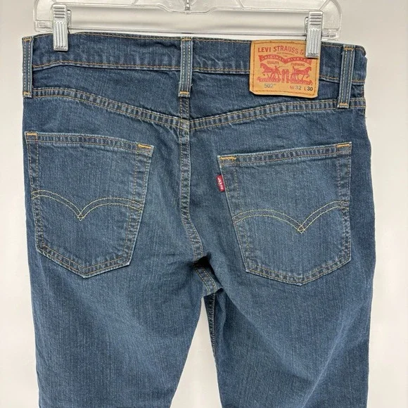 Levi's Men's 502 Tapered Jeans Blue Regular Denim Men 32x30 - Picture 7 of 9